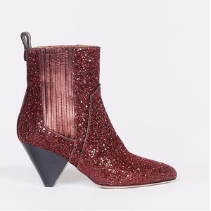 Veronica Beard Bennett Crushed Glitter Booties